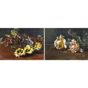 Blumenstillleben. Gegenstucke by Cesare Calchi Novati