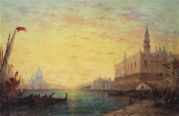 Sunset Over The Grand Canal, Venice - view 1