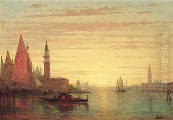 A Gondolier On The Grand Canal - view 1