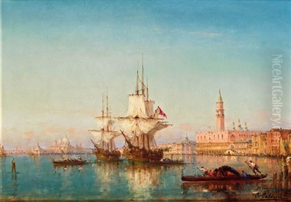 Segelschiffe In Der Bucht Vor Venedig - view 1