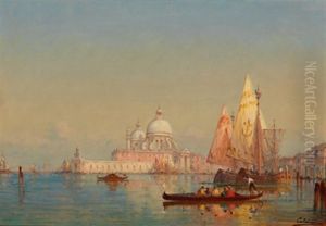 Blick Auf Santa Maria Della Salute In Venedig by Charles Clement Calderon