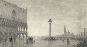 View Of The Piazzetta Di San Marco by Charles Clement Calderon
