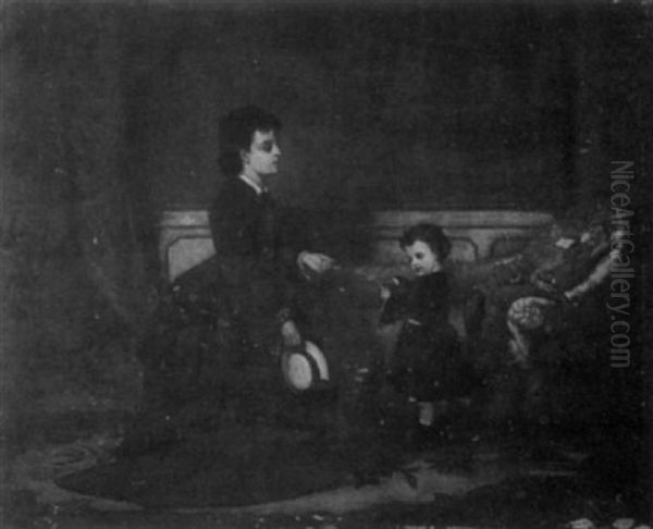 Mother And Child In Interior - view 1