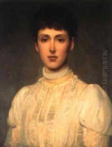 Portrait Of A Young Lady In A White Dress