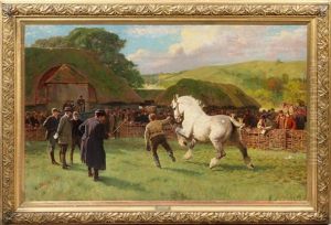 Lot 97, A Gray Mare by William Frank Calderon