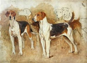 Proxy And Primula (study) by William Frank Calderon