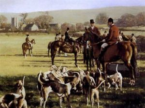 Hunting Scene by William Frank Calderon