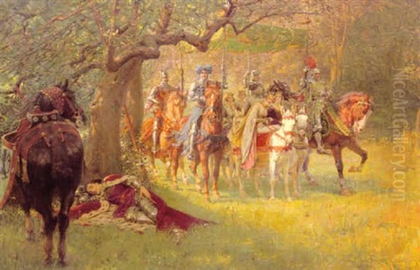 How Four Queens Found Sir Lancelot Sleeping - view 1