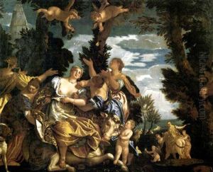 Ratto D'europa (circle Of Carlo Caliari, After Paolo Veronese) by Carlo Caliari
