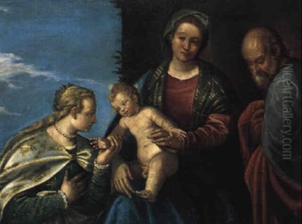 Sacra Famiglia Con Una Santa - view 1