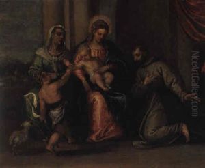 Madonna Mit Kind, Johannesknaben Und Heiligen Madonna Mit Kind, Johannesknaben Und Heiligen