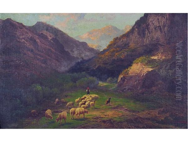 Paesaggio Montano Con Pastorella - view 1