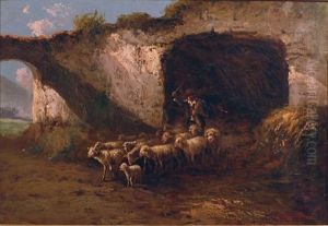 Shepard With Flock by John (Giovanni) Califano