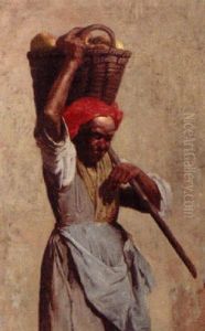 Black Woman Carrying A Basket Of Vegetables Black Woman Carrying A Basket Of Vegetables