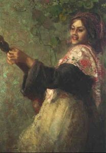 A Lady Playing A Guitar by John (Giovanni) Califano