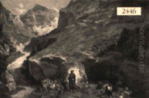 Mountain Landscape With Shepherd by John (Giovanni) Califano