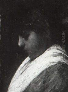 Profile Portrait Of A Young Woman by Isaac Henry Caliga