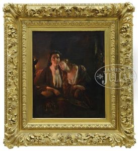 Two Women In Candlelit Room