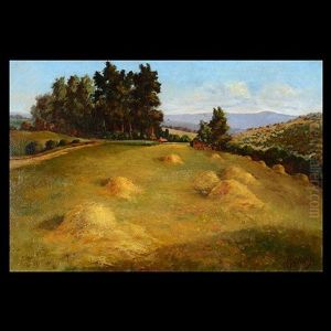 Landscape With Hay Bales