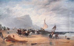 Smugglers Alarmed By An Unexpected Change From Hazy Weather, While Landing Their Cargo