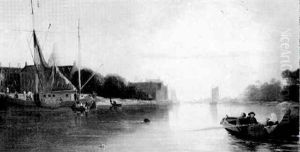 Early Morning On The Scheldt, Holland by Augustus Wall (Sir.) Callcott