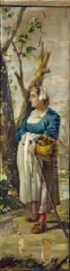 Mujer Con Jarro De Azofa
