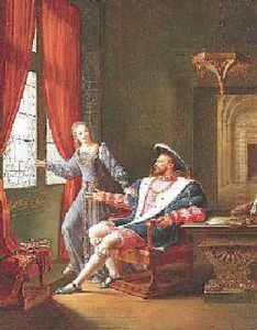 Franz I. Und Diane Von Poitiers by Alphonse-Appollodore Callet