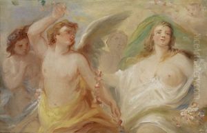 Studie Zum Gemalde Die Kronung Der Flora