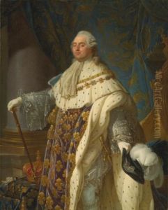 Portrait Of King Louis Xvi In Full Coronation Regalia by Alphonse-Apollodore Callet