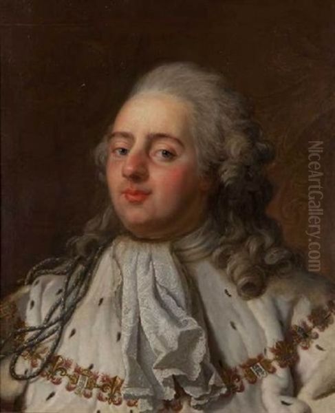Portrait En Buste De Louis Xvi En Costume De Sacre - view 1