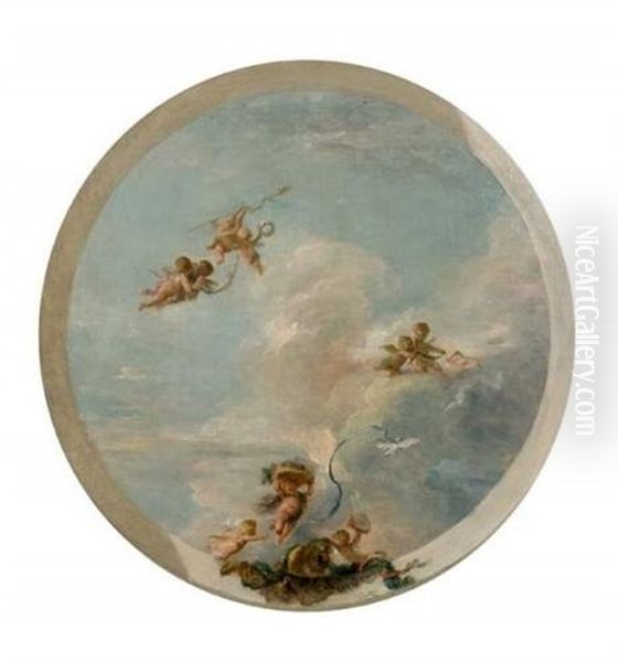 Putti Dans Les Nuees - view 1