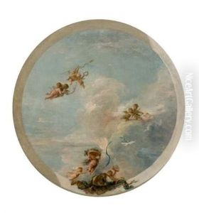 Putti Dans Les Nuees