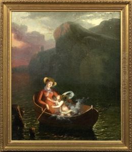 Whipserings Of Love In The Moonlight by Alphonse-Apollodore Callet