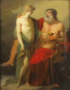 Zeus Et Ganymede by Alphonse-Apollodore Callet