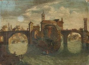 Rome, A View Of The Bridge At The Isola Tiberina Rome, A View Of The Bridge At The Isola Tiberina