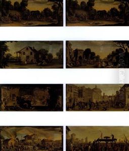 Les Miseres De La Guerre (12 Works In 3 Frames)