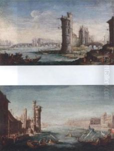 A View Of The Pont Neuf, Paris by Jacques Callot