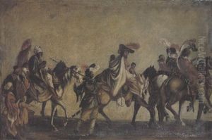 Soldaten Und Marketenderinnen Auf Dem Marsch Soldaten Und Marketenderinnen Auf Dem Marsch