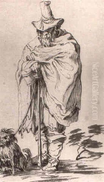 Beggar With His Dog - view 1