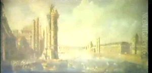 Vue Du Louvre; Vue Du Pont Neuf by Jacques Callot