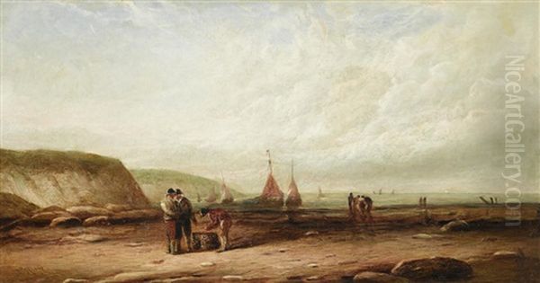 Low Tide Gather And Fishermen Gather, A Pair - view 1
