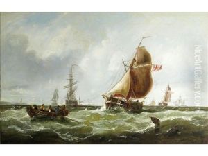 A Busy Shipping Scene by John Callow