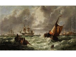 Segelschiffe Auf Sturmischer See by John Callow