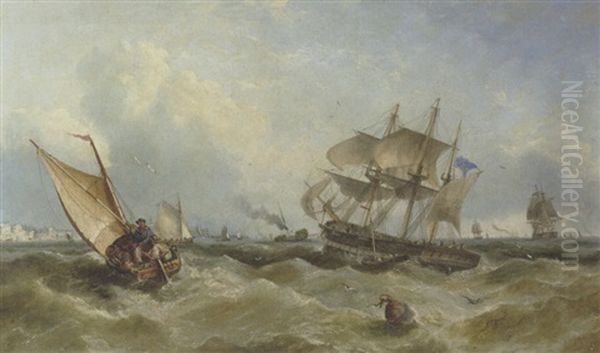 Putting In For Repairs After A Gale Off The Port Of Berwick - view 1