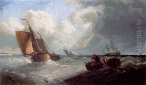 Fishing Boats Leaving Port by John Callow
