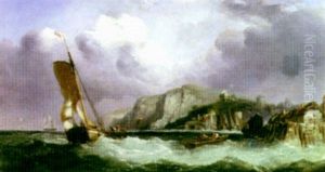 Fishing Boats Close To Harbour by John Callow