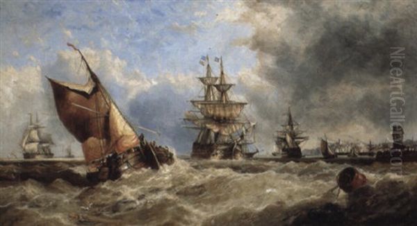 Shipping Off The Mouth Of The Medway - view 1