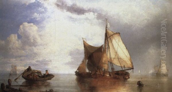 Sailing Barges In A Calm - view 1