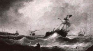 Ships On A Rough Sea by John Callow