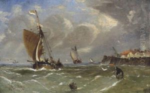 Segelboote Vor Der Kuste by William Callow